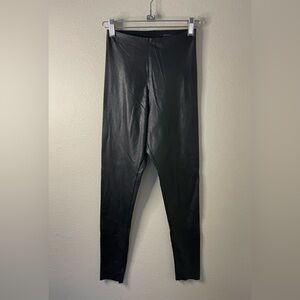 Commando Perfect Control Faux Leather Black Smoothing Leggings Size Small
